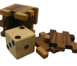 Hidden Dice Cube - Interlocking Wooden Puzzle