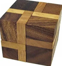 Inverse Cube Brain Teaser Wooden Puzzle