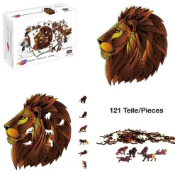 Lion Rainbow Wooden Jigsaw Shape Puzzle 121 pieces
