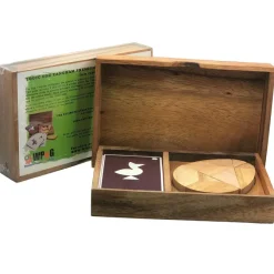 Logic Egg Tangram Set with 54 play Cards Wooden Puzzle Game