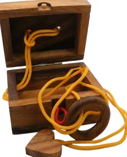 Love Me - Wooden String Puzzle Box