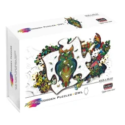 Owl Rainbow Wooden Jigsaw Shape Puzzle 137 pieces