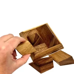5 Piece Pyramid Wooden Puzzle Brain Teaser