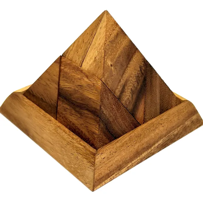 5 Piece Pyramid Wooden Puzzle Brain Teaser