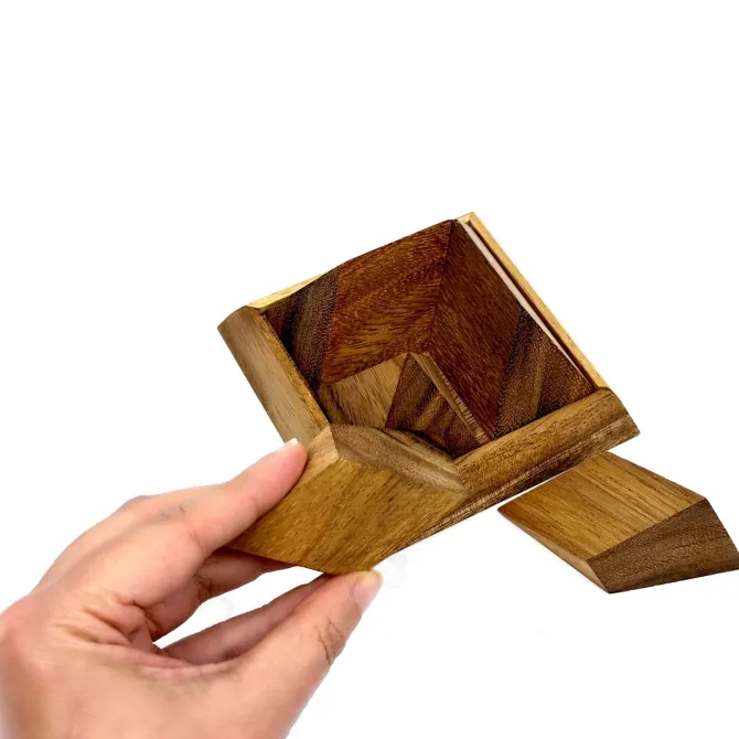5 Piece Pyramid Wooden Puzzle Brain Teaser