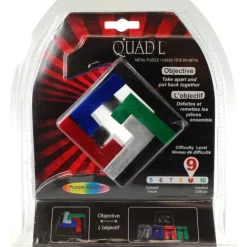 Quad L - Brainteaser Metal Puzzle