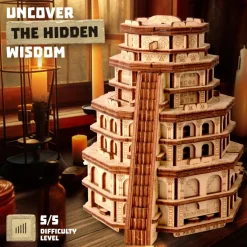 Quest Tower Puzzle Box - Wooden Escape Room Experience