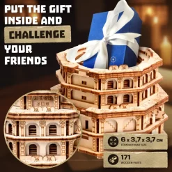 Quest Tower Puzzle Box - Wooden Escape Room Experience