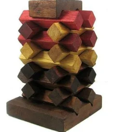 Raising Tower - Wooden Brain Teaser Puzzle