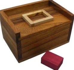 Red Wood Block Packing Problem - Brain Teaser Wooden Puzzle