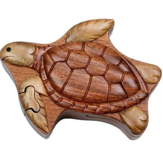Sea Turtle - Secret Wooden Puzzle Box
