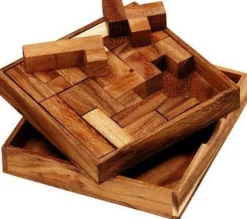 Solid Pentominoes - Wooden Brain Teaser Puzzle