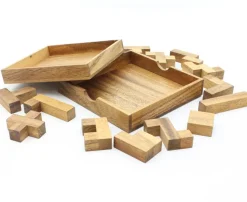 Solid Pentominoes - Wooden Brain Teaser Puzzle