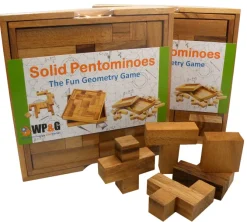 Solid Pentominoes - Wooden Brain Teaser Puzzle
