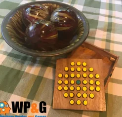 Solitaire Hexagon 37 Pegs - Strategy Wooden Game