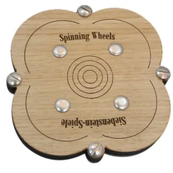 Spinning Wheels - Wooden Brain Teaser Puzzle