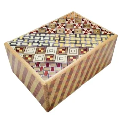 4 Sun 7 Steps + 7 Dual Compartment - Yosegi Ichimatsu Japanese Puzzle Box