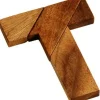 T Letter Puzzle - Wooden Brain Teaser