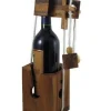 Think-n-Drink - Wooden Wine Bottle Puzzle Brain Teaser