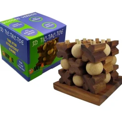 Tic Tac Toe 3D (LARGE) - Strategy Wooden Game