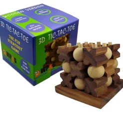 Tic-Tac-Toe 3D - Strategy Wooden Game