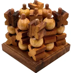 Tic-Tac-Toe 3D - Strategy Wooden Game