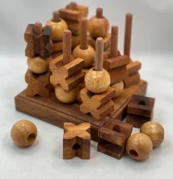Tic-Tac-Toe 3D - Strategy Wooden Game