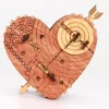 Tin Woodman's Heart. A Mechanical Treasure Chest Puzzle Box With lock Code