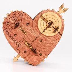 Tin Woodman's Heart. A Mechanical Treasure Chest Puzzle Box With lock Code