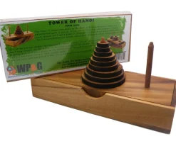 Tower of Hanoi 9 Rings Wooden Brain Teaser Puzzle