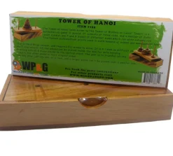 Tower of Hanoi 9 Rings Wooden Brain Teaser Puzzle
