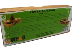 Tower of Hanoi 9 Rings Wooden Brain Teaser Puzzle