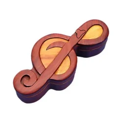 Treble Clef - Secret Wooden Puzzle Box