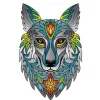 Wolf Rainbow Wooden Jigsaw Shape Puzzle 180 pieces