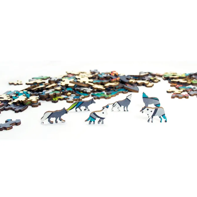 Wolf Rainbow Wooden Jigsaw Shape Puzzle 180 pieces