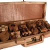12 Wooden Puzzles Set In Wooden Suitcase